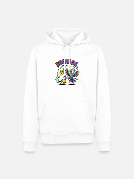 Boonana Geist Banane - Männer Premium Bio Hoodie - Weiß