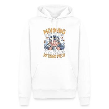 Retired Pilot Morning Is Not My Aviation Training - Männer Premium Bio Hoodie - Weiß - Vorne - Nico (187cm)