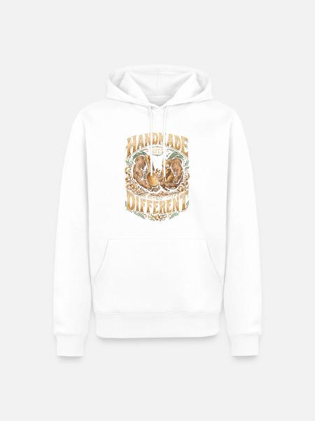 Holzschnitzerei Schnitzen Holzschnitzen - Männer Premium Bio Hoodie - Weiß