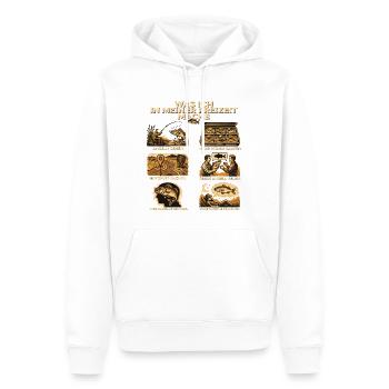 Was ich in meiner Freizeit mache - Männer Premium Bio Hoodie - Weiß - Vorne - Nico (187cm)