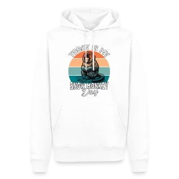 Schneeaffe Snow Monkey - Männer Premium Bio Hoodie - Weiß - Vorne - Nico (187cm)