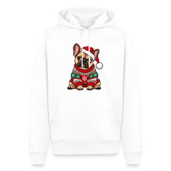 Weihnachten Bulldogge Frenchie Hund Geschenk - Männer Premium Bio Hoodie - Weiß - Vorne - Nico (187cm)