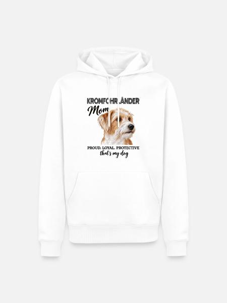 Kromfohrländer Mom Proud Loyal Protective - Männer Premium Bio Hoodie - Weiß