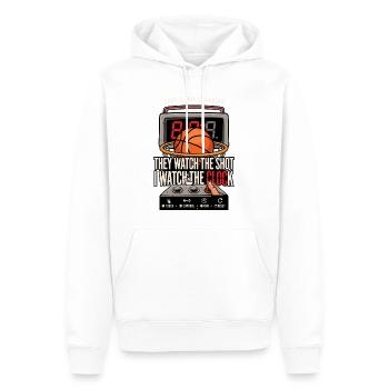 Shotclock Operator – Ich sehe die Uhr - Männer Premium Bio Hoodie - Weiß - Vorne - Nico (187cm)