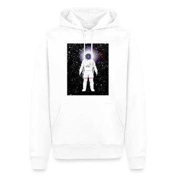 Astronaut im Farbspektrum - Männer Premium Bio Hoodie - Weiß - Vorne - Nico (187cm)