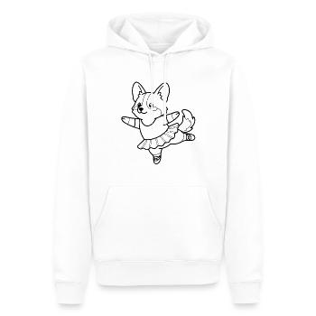 Süßes Corgi-Ballerina-Tanzen Süßes Hundeliebhaber-Geschenk - Männer Premium Bio Hoodie - Weiß - Vorne - Nico (187cm)