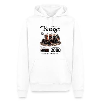 Oldtimer Traktor Bauer Geburtstag Jahrgang 2000 - Männer Premium Bio Hoodie - Weiß - Vorne - Nico (187cm)