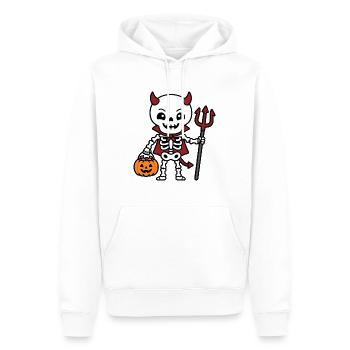 Teufelsskelett Halloween Kürbis Gruseliger Horror-Gif - Männer Premium Bio Hoodie - Weiß - Vorne - Nico (187cm)