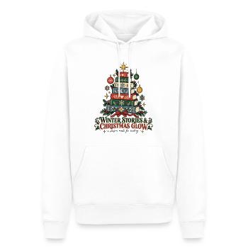 Winter Stories & Christmas Glow – Weihnachten - Männer Premium Bio Hoodie - Weiß - Vorne - Nico (187cm)