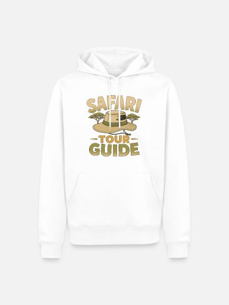 Safari Tour Guide - Männer Premium Bio Hoodie - Weiß