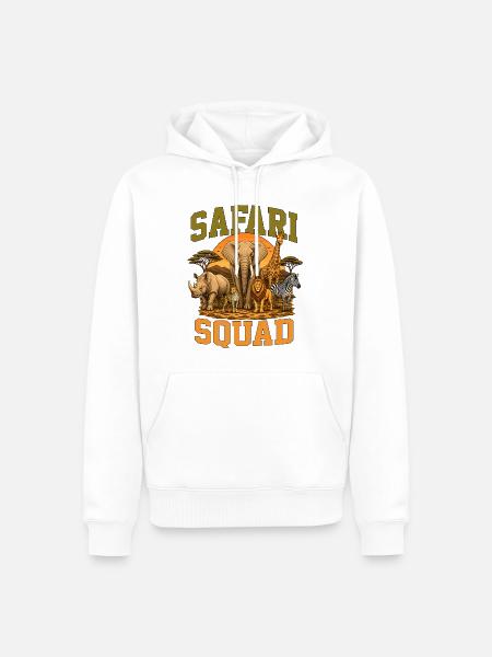 Safari Squad - Männer Premium Bio Hoodie - Weiß