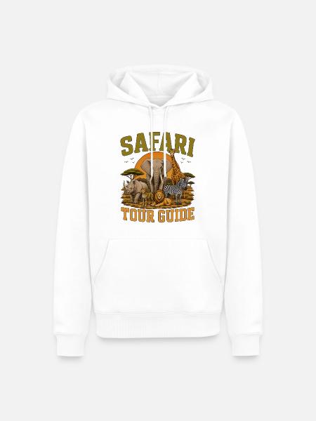 Safari Tour Guide - Männer Premium Bio Hoodie - Weiß