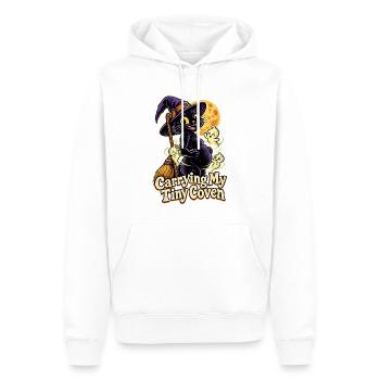 Carrying My Tiny Coven Halloween Schwanger - Männer Premium Bio Hoodie - Weiß - Vorne - Nico (187cm)