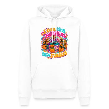 I Turn Tiny Pumpkins Into Readers Halloween Lehrer - Männer Premium Bio Hoodie - Weiß - Vorne - Nico (187cm)
