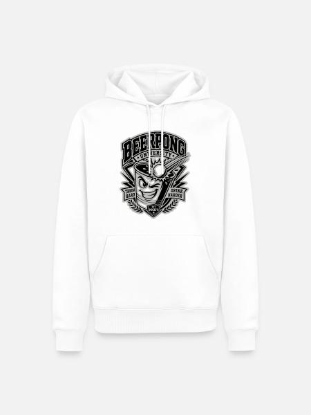 Beer Pong University - Männer Premium Bio Hoodie - Weiß