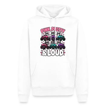 Pink Pretty & Loud Monster Trucks - Männer Premium Bio Hoodie - Weiß - Vorne - Nico (187cm)