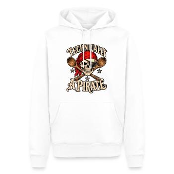 Technisch Ein Pirat Schädel - Männer Premium Bio Hoodie - Weiß - Vorne - Nico (187cm)