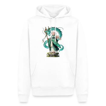 Ryuu Sage – Drachen Magierin Anime Manga - Männer Premium Bio Hoodie - Weiß - Vorne - Nico (187cm)