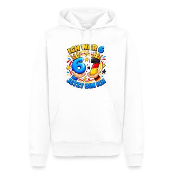 Ich War 6 Jetzt Bin Ich 7 – Six Seven 7 Geburtstag - Männer Premium Bio Hoodie - Weiß - Vorne - Nico (187cm)