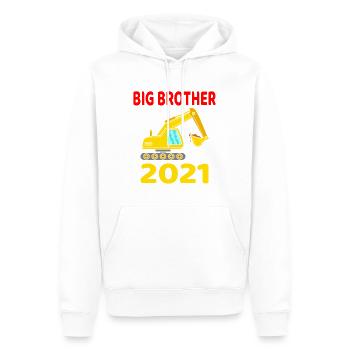Big Brother 2021 Bagger Großer Bruder 2021 Bald - Männer Premium Bio Hoodie - Weiß - Vorne - Nico (187cm)