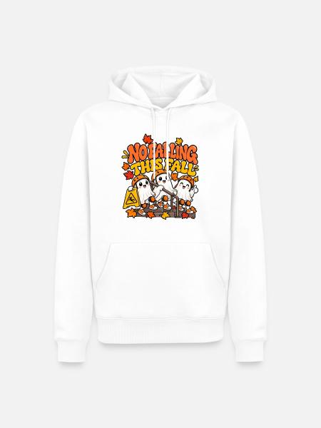 Herbstgeister: Nicht Fallen Motiv - Männer Premium Bio Hoodie - Weiß