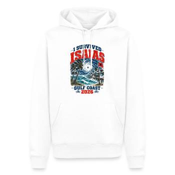 I Survived Isaias Gulf Coast 2026 Storm Survivor - Männer Premium Bio Hoodie - Weiß - Vorne - Nico (187cm)