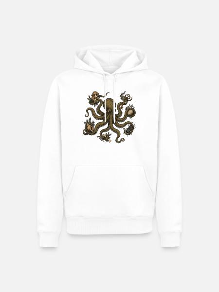 Goblincore Octopus - Männer Premium Bio Hoodie - Weiß