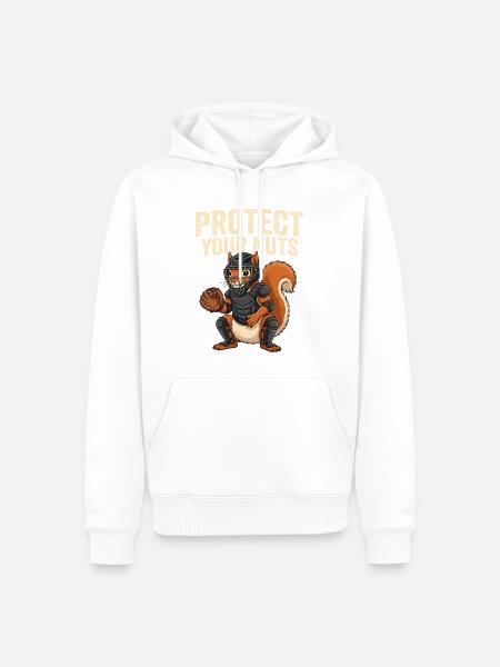 Protect Your Nuts - Männer Premium Bio Hoodie - Weiß