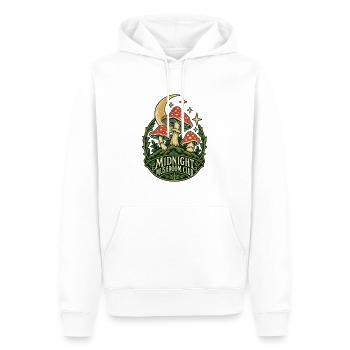 Midnight Mushroom Club - Männer Premium Bio Hoodie - Weiß - Vorne - Nico (187cm)