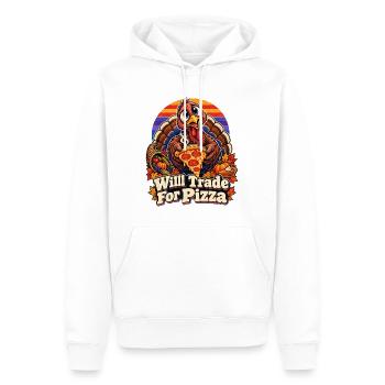 Thanksgiving Truthahn Will Trade For Pizza - Männer Premium Bio Hoodie - Weiß - Vorne - Nico (187cm)
