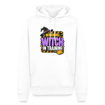 Witch in Training Warnung - Männer Premium Bio Hoodie - Weiß - Vorne - Nico (187cm)