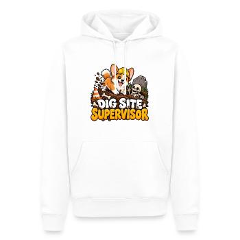 Baugrubenchef Hund - Männer Premium Bio Hoodie - Weiß - Vorne - Nico (187cm)