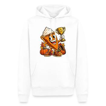 Thanksgiving Kürbiskuchen Cousin Champion - Männer Premium Bio Hoodie - Weiß - Vorne - Nico (187cm)