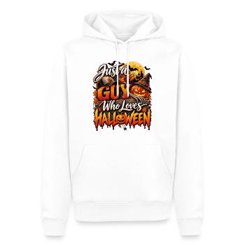 Just a Guy Who Loves Halloween - Männer Premium Bio Hoodie - Weiß - Vorne - Nico (187cm)