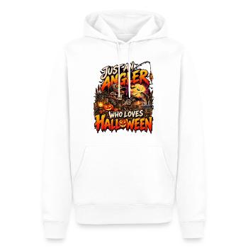 Nur ein Angler der Halloween mag - Männer Premium Bio Hoodie - Weiß - Vorne - Nico (187cm)