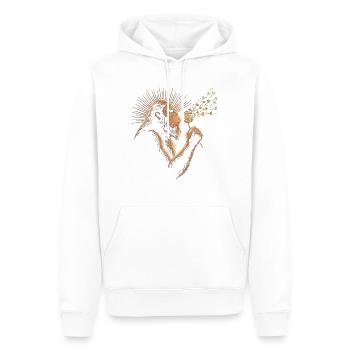 Bigfoot bläst Löwenzahn Vintage - Männer Premium Bio Hoodie - Weiß - Vorne - Nico (187cm)