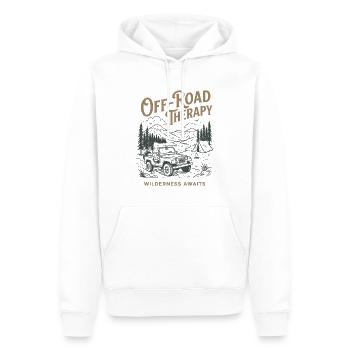 Off-Road Therapy Geländewagen Outdoor 4x4 Geschenk - Männer Premium Bio Hoodie - Weiß - Vorne - Nico (187cm)