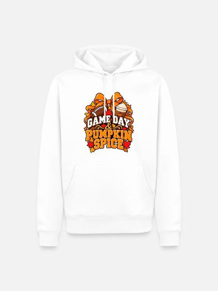 Game Day Pumpkin Spice - Männer Premium Bio Hoodie - Weiß