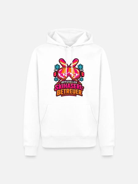 Offizieller Skihaserl-Betreuer - Après-Ski - Männer Premium Bio Hoodie - Weiß
