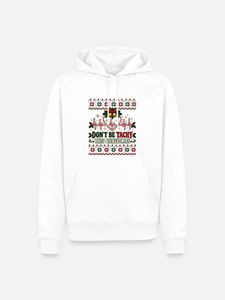 Don't Be Tachy This Christmas - Männer Premium Bio Hoodie - Weiß