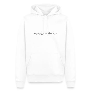 Overcomer - Sweat à capuche Premium bio Homme - blanc - Devant - Nico (187cm)