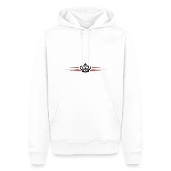 Krone Linie Element - Männer Premium Bio Hoodie - Weiß - Vorne - Nico (187cm)