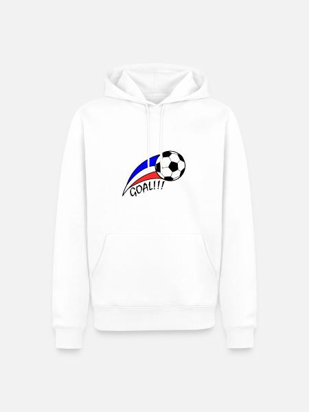 Fußball Frankreich Cooler Humor Fußball - Männer Premium Bio Hoodie - Weiß