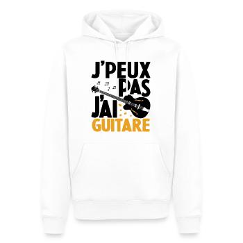 Je Peux Pas J'ai Guitare Drôle Guitare - Sweat à capuche Premium bio Homme - blanc - Devant - Nico (187cm)