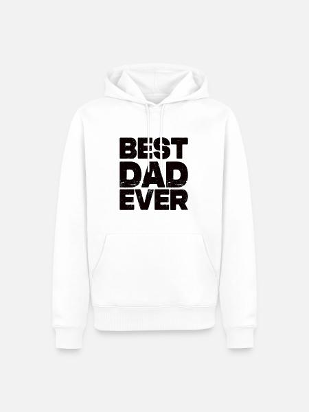 Best Dad Ever - Men’s Premium Organic Hoodie - white