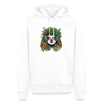 DJ Sloth Party Lover EDM Festival - Men’s Premium Organic Hoodie - white - Front - Nico (187cm)