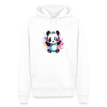Raver Panda DJ EDM Festival Panda - Männer Premium Bio Hoodie - Weiß - Vorne - Nico (187cm)