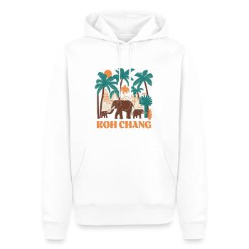 Asie du Sud-Est Routard Thaïlande Koh Chang - Sweat à capuche Premium bio Homme - blanc - Devant - Nico (187cm)