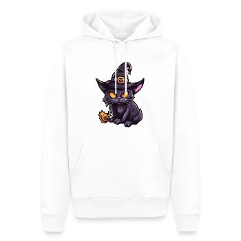 Spooky Halloween Witch Cat Costume Horror - Männer Premium Bio Hoodie - Weiß - Vorne - Nico (187cm)