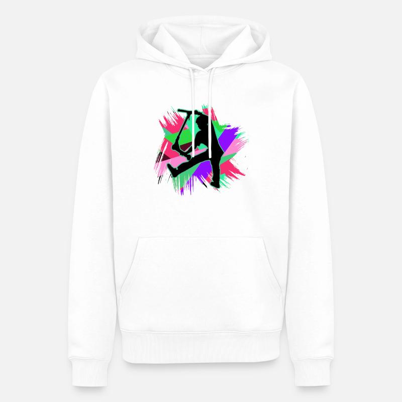 Cascade de scooter - Sweat à capuche Premium bio Homme - blanc